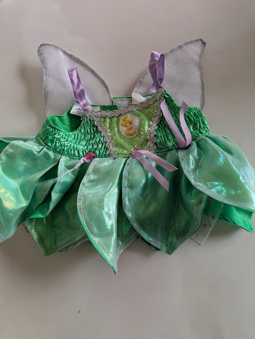 Build a Bear Disney Tinkerbell Drreas Green With Wings
